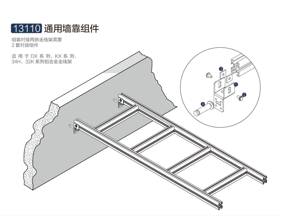 通用墙靠组件